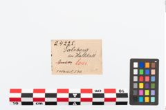 Etikett zu Bronzekugelkopfnadel (NHMW-PRAE-024225)